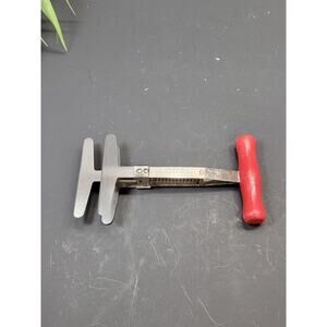 Vintage Red Handle Chopper, Foley Triple Blade Kitchen Utensil